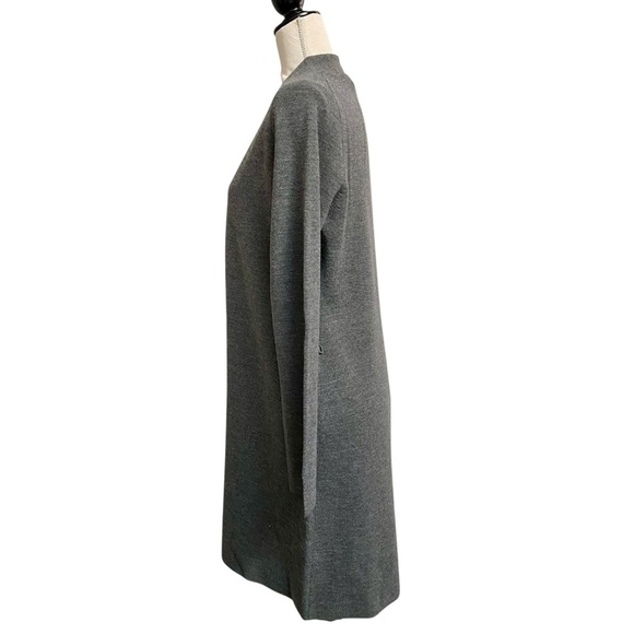 Ann Taylor LOFT Longline Cardigan Gray Merino Wool Cashmere Blend Open Front L - Picture 7 of 14